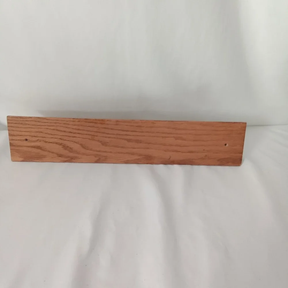 Solid Oak Wood Wall Mounted Coat Rack 3 Peg Hook Rail Entryway Organizer Brown